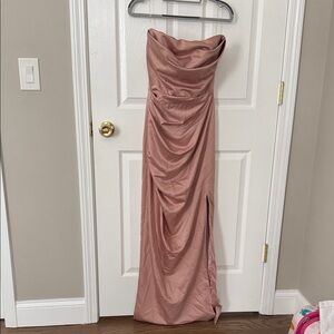 House of CB Blush Pink Strapless Dress